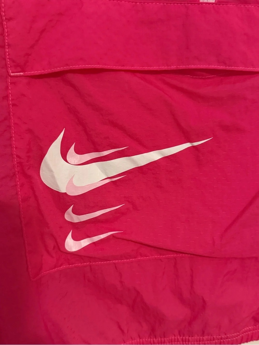 Nike Hot Pink Half-Zip Windbreaker with White/Pink Swoosh